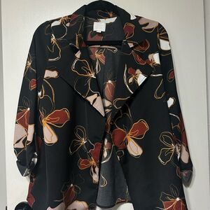 Print Blazer Style Coat / Top size Small